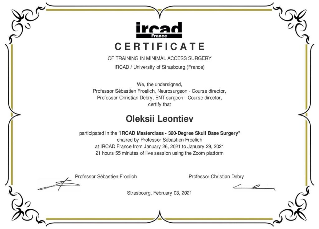 Про лікаря 66 ircad oleksii leontiev